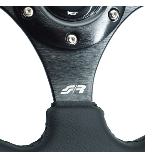 Volante sportivo eco pelle nero 300mm Simoni Racing Rolle