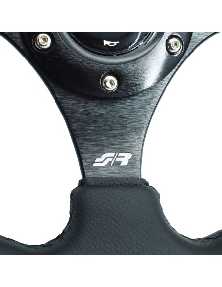 Volante sportivo eco pelle nero 300mm Simoni Racing Rolle