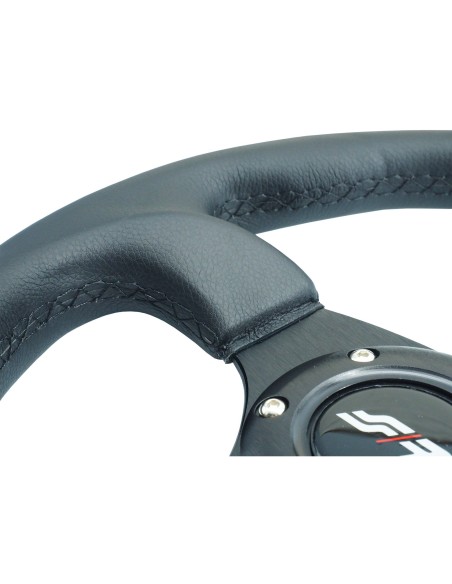 Volante sportivo eco pelle nero 300mm Simoni Racing Rolle