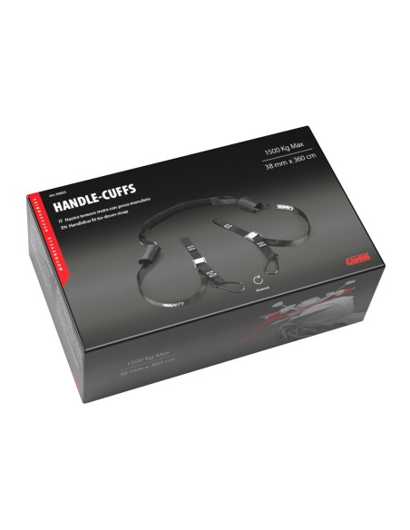 Nastro tensore per trasporto moto con presa manubrio