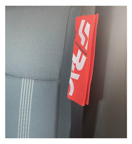 Kit 2 copricintura sicurezza sportivo Simoni Racing microfibra rossa CC3 R