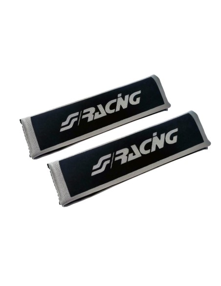 Kit 2 cuscinetti copricintura auto microfibra Simoni Racing silver CC7