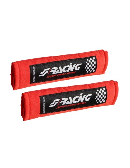 Kit 2 copricintura sicurezza sportivo Simoni Racing microfibra rossa CC2 R 