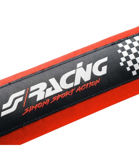 Kit 2 copricintura sicurezza sportivo Simoni Racing microfibra rossa CC2 R 