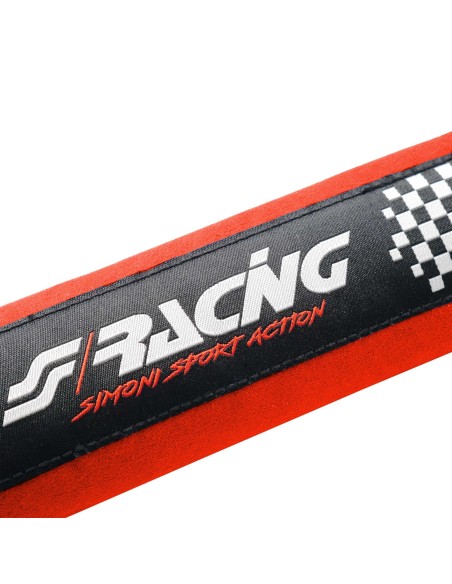 Kit 2 copricintura sicurezza sportivo Simoni Racing microfibra rossa CC2 R 