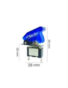 Interruttore Aeronautico illuminato Simoni Racing Baby Go light blue 2