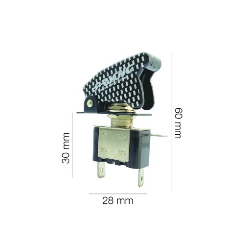 Interruttore Aeronautico illuminato Simoni Racing Baby Go light carbon