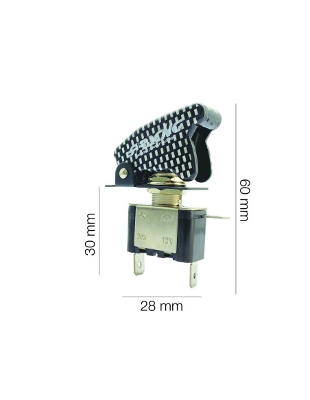 Interruttore Aeronautico illuminato Simoni Racing Baby Go light carbon