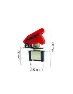 Interruttore Aeronautico illuminato Simoni Racing Baby Go light red 2