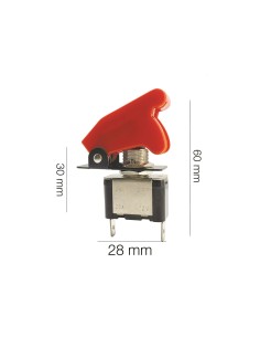 Interruttore universale on off 12V 20A rosso 2