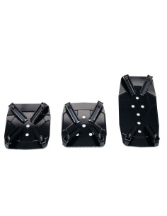 Kit 3 pedali auto in alluminio nero con inserti in carbonio bianco 963 C 2