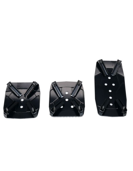 Kit 3 pedali auto in alluminio nero con inserti in carbonio bianco 963 C