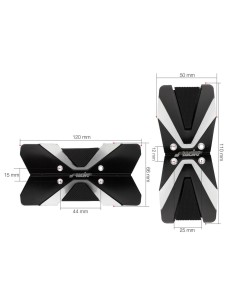 Kit 2 pedali auto in alluminio satinato nero con grip antiscivolo 963