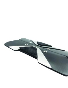 Kit 2 pedali auto in alluminio satinato nero con grip antiscivolo 963 2