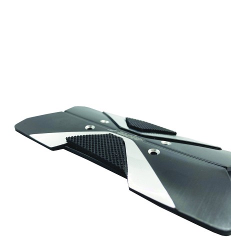 Kit 2 pedali auto in alluminio satinato nero con grip antiscivolo 963