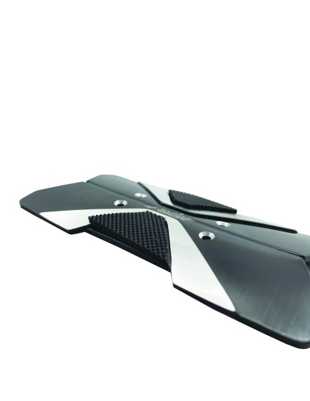 Kit 2 pedali auto in alluminio satinato nero con grip antiscivolo 963