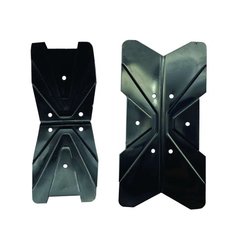 Kit 2 pedali auto in alluminio satinato nero con grip antiscivolo 963