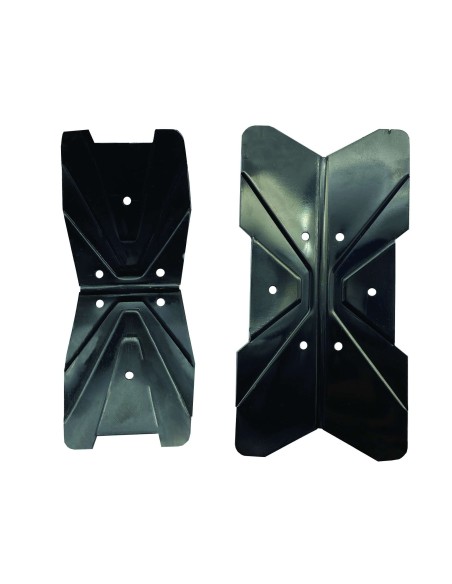 Kit 2 pedali auto in alluminio satinato nero con grip antiscivolo 963