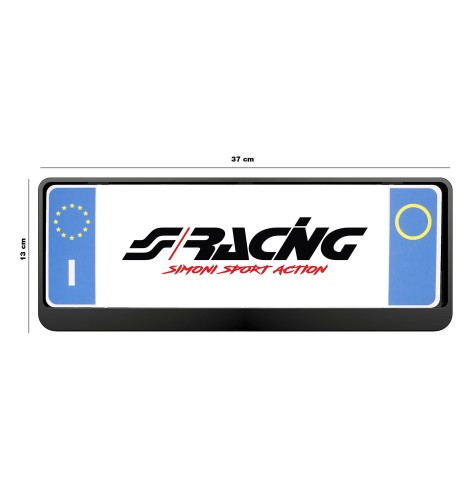 Portatarga anteriore universale in abs nero PTX AN