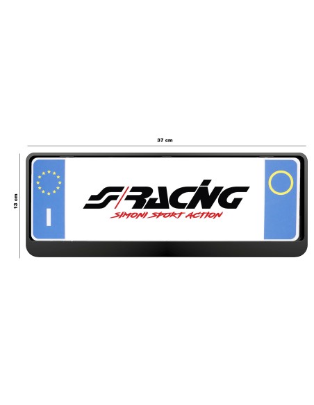 Portatarga anteriore universale in abs nero PTX AN