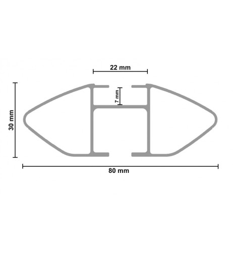 Barre portatutto Airflow 60230 per corrimano aperti o integrati 127cm