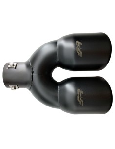 Terminale scarico universale inox nero doppio 34 57mm TRX 59N 2