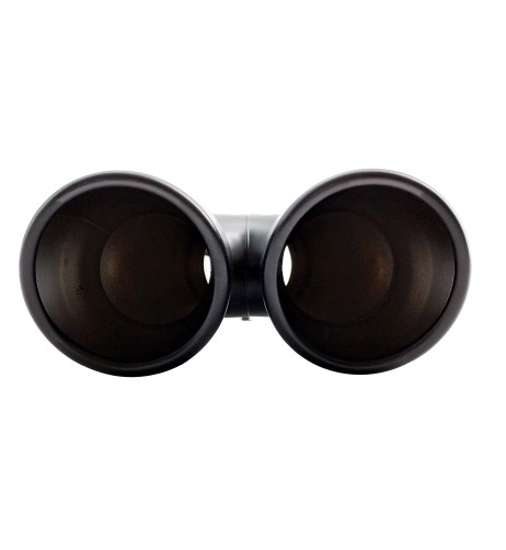 Terminale scarico universale inox nero doppio 34 57mm TRX 59N