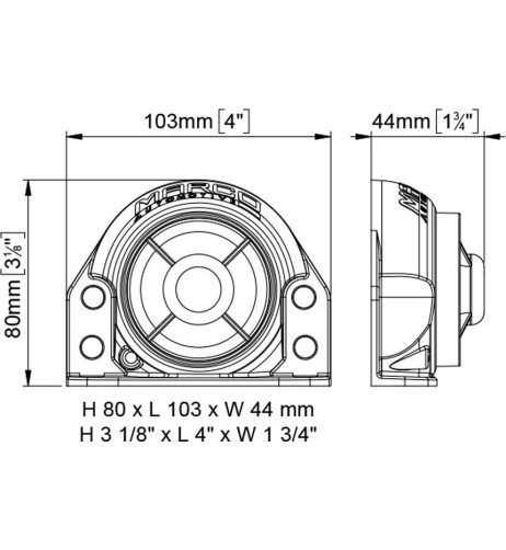 Allarme avvisatore retromarcia impermeabile IP67 - 6/100V - 85-95dB
