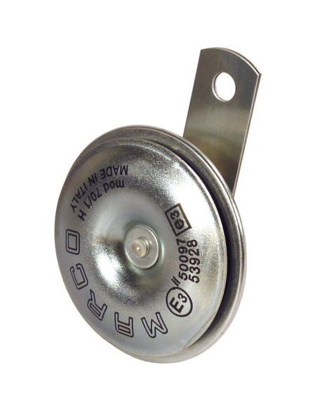 Clacson avvisatore elettromagnetico a disco auto 12V 70mm tono alto