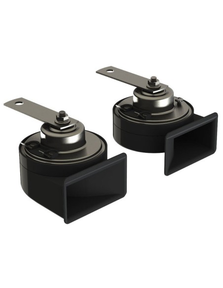 Kit Trombe elettromagnetiche bitonali clacson camion 24V 80mm