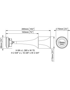Kit trombe elettropneumatiche 12V 2 cornetti metallo suono alternato 2