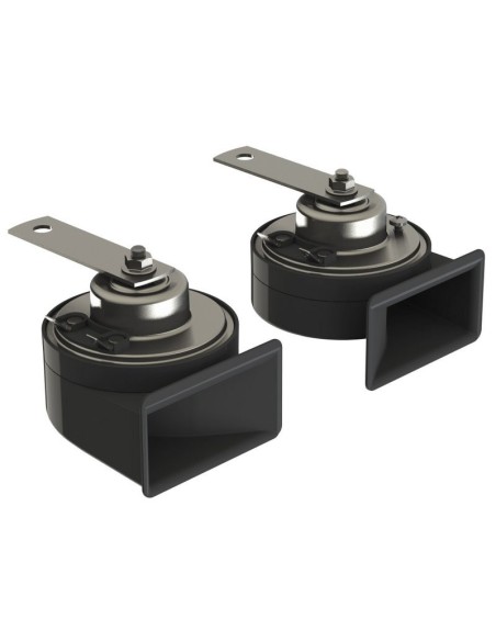 Kit 2 Trombe elettromagnetiche bitonali clacson auto 12V 80mm