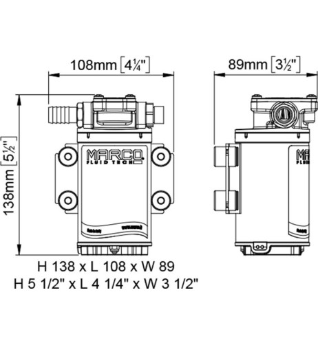 Elettropompa travaso olio 24V adescam. 1m portata da 20 l/h