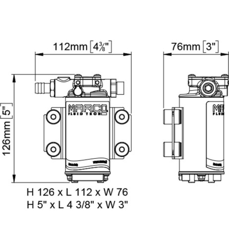 Elettropompa travaso olio 12V adescam. 1m portata da 18 l/h