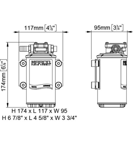 Elettropompa travaso olio 12V adescam. 1.5m portata da 25 l/h