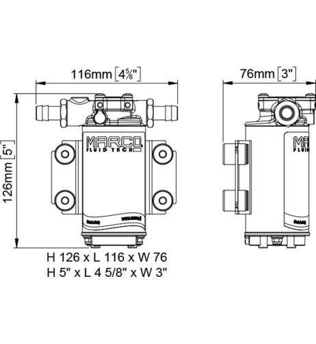 Elettropompa travaso gasolio 12V adescam. 1.5m portata 10 l/min