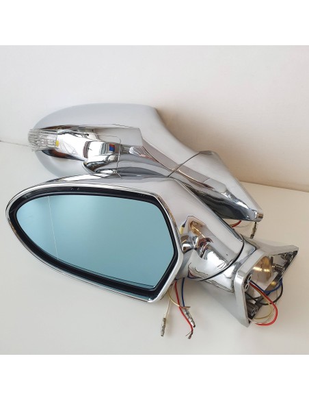 Specchietti retrovisori auto fisso led cromo Race 10
