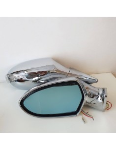 Specchietti retrovisori auto fisso led cromo Race 10 2