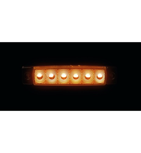 Luce ingombro a 6 Led montaggio in superficie 12 24V arancio