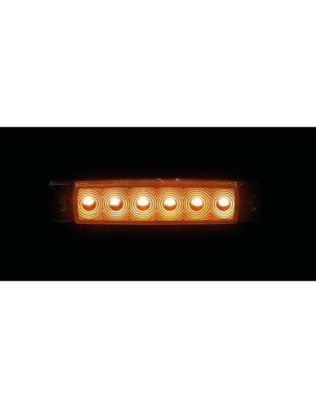 Luce ingombro a 6 Led montaggio in superficie 12 24V arancio