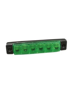 Luce ingombro a 6 Led montaggio in superficie 12 24V verde