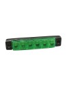 Luce ingombro a 6 Led montaggio in superficie 12 24V verde