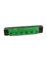 Luce ingombro a 6 Led montaggio in superficie 12 24V verde