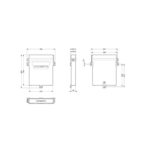 Eco Line Porta documenti ermetico rettangolare