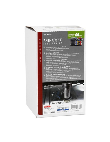 Antifurto camion serbatoio carburante attacco a baionetta 60mm