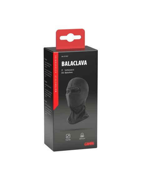 Sottocasco passamontagna in seta di poliestere taglia unica nero