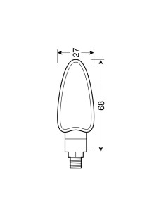 Coppia frecce indicatori direzione moto scooter nero 2