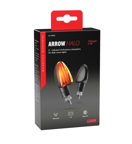 Coppia frecce indicatori direzione moto scooter nero