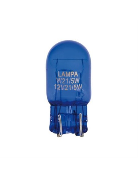 Coppia lampadine alogene Blu Xe 12V W21 5W W3x16q