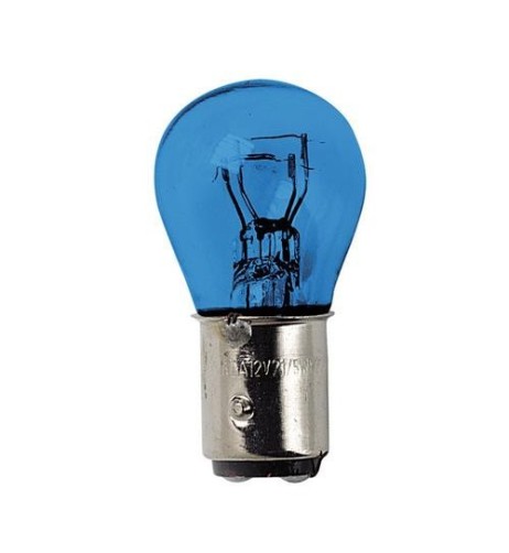 Coppia lampadine alogene Blu Xe 2 filamenti 12V BAY15d P21 5W